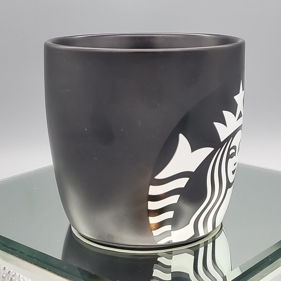 Starbucks 2017 Matte Black Ceramic Coffee Cup Mug Large Mermaid Siren Logo - Picture 4 of 7